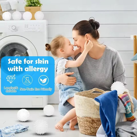 6er Set Silikon Wäschebälle Anti-Fouling für effiziente Textilreinigung