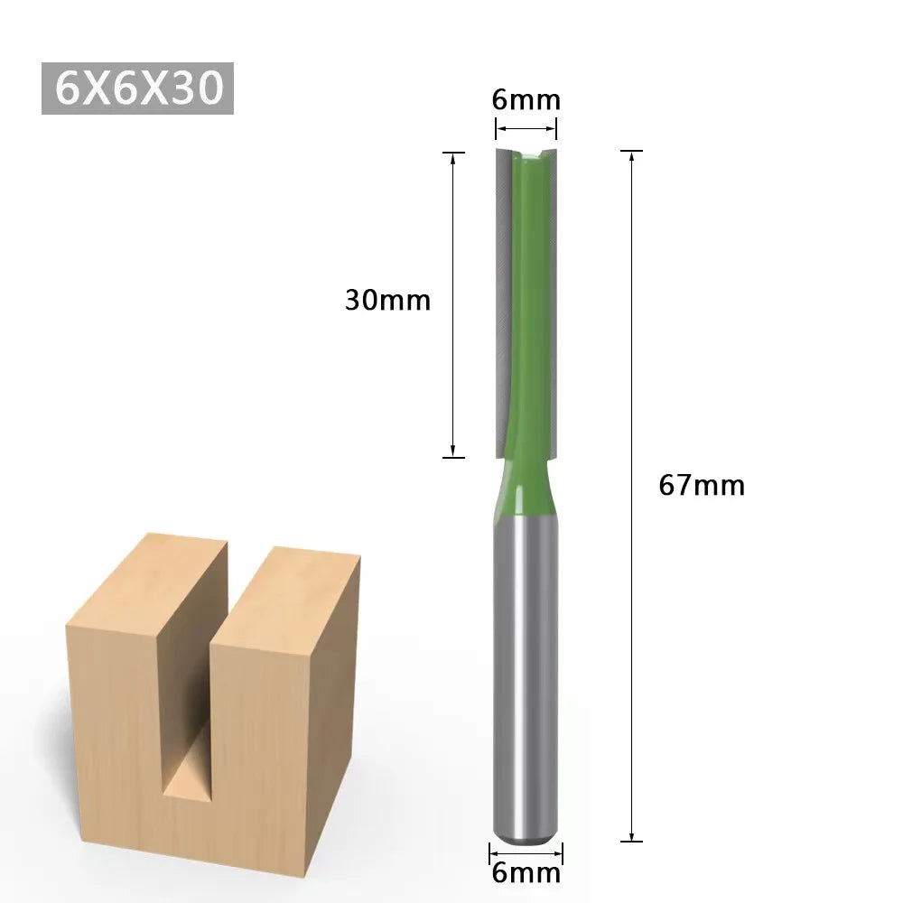 Doppel-Flöte Fräser mit 6mm Schaft für Holzbearbeitung vielseitig einsetzbar