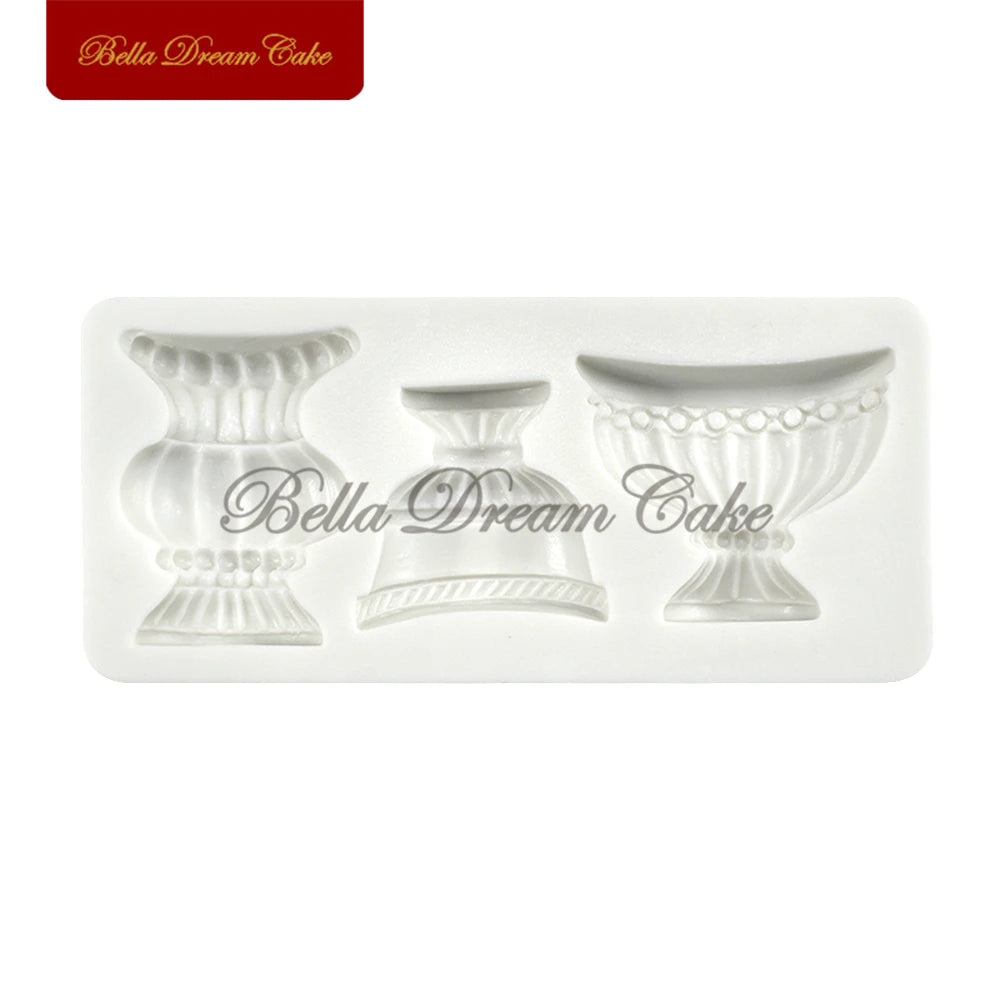 Silikonform Blumentopf und Vase für Fondant und Lebensmittel-Dekoration