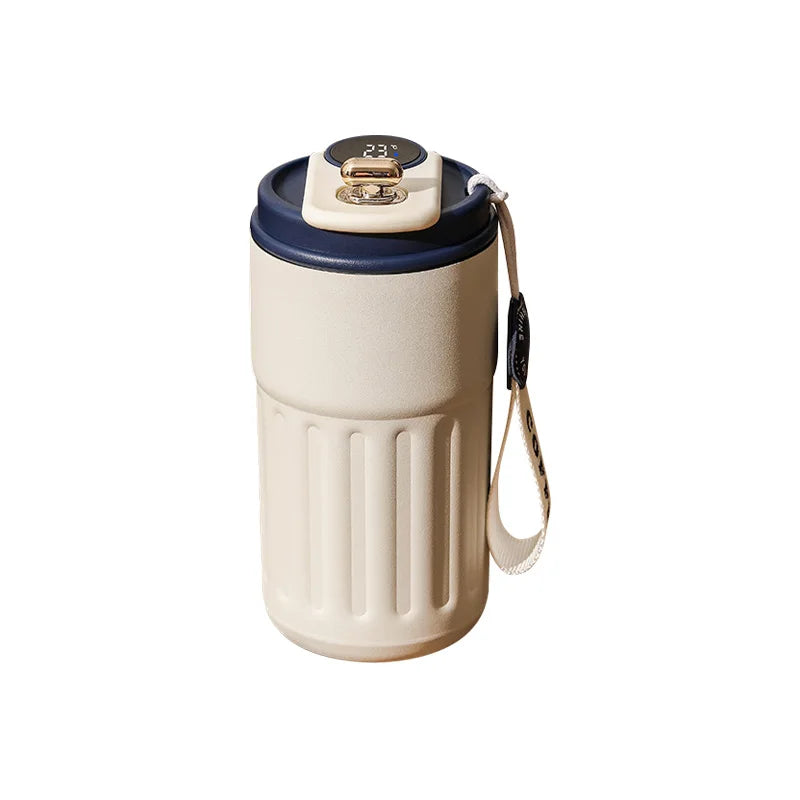 Smart Thermosflasche 450 ml Edelstahl 316 mit Temperaturanzeige - Sturzschutz
