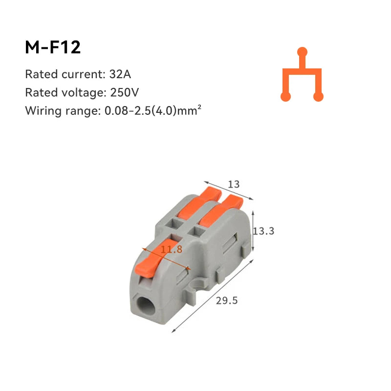 Schnelle - sichere Push-in Kabelanschlüsse 10/30/50 Stück – 220V kompakt