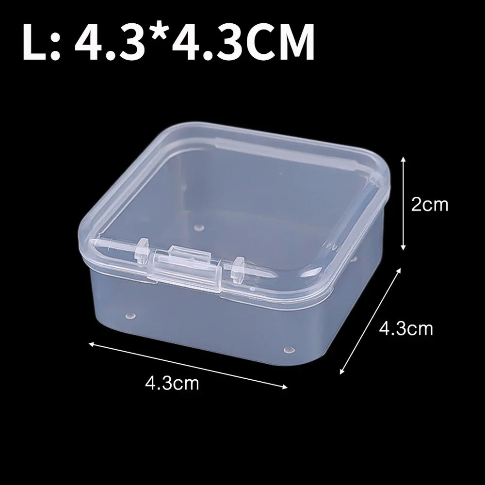 Platzsparend - Sicher: 6er Set transparente Mini Schmuck Aufbewahrungsboxen
