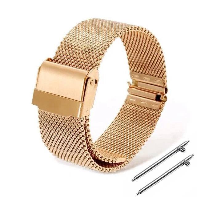 12-24mm Edelstahl Milanese Uhrenarmband mit Schnellverschluss für traditionelle Uhren