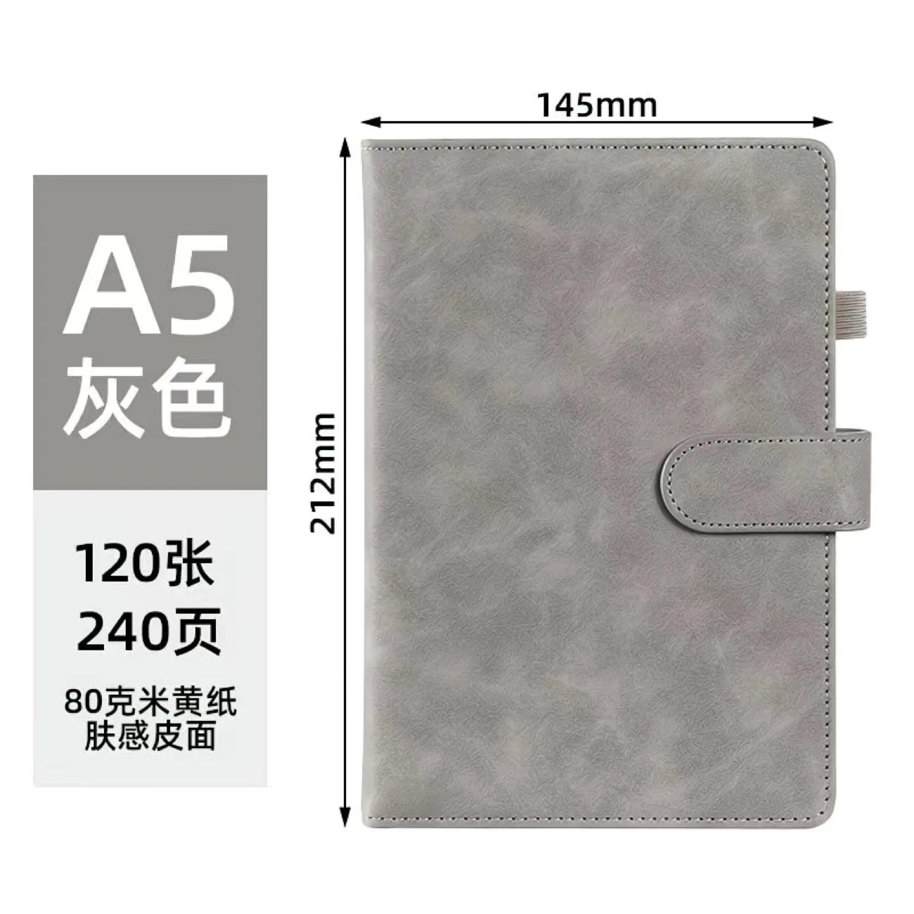 Business-Notizbuch A5 mit Lederbindung – individualisierbar-Yabubest - Home & More