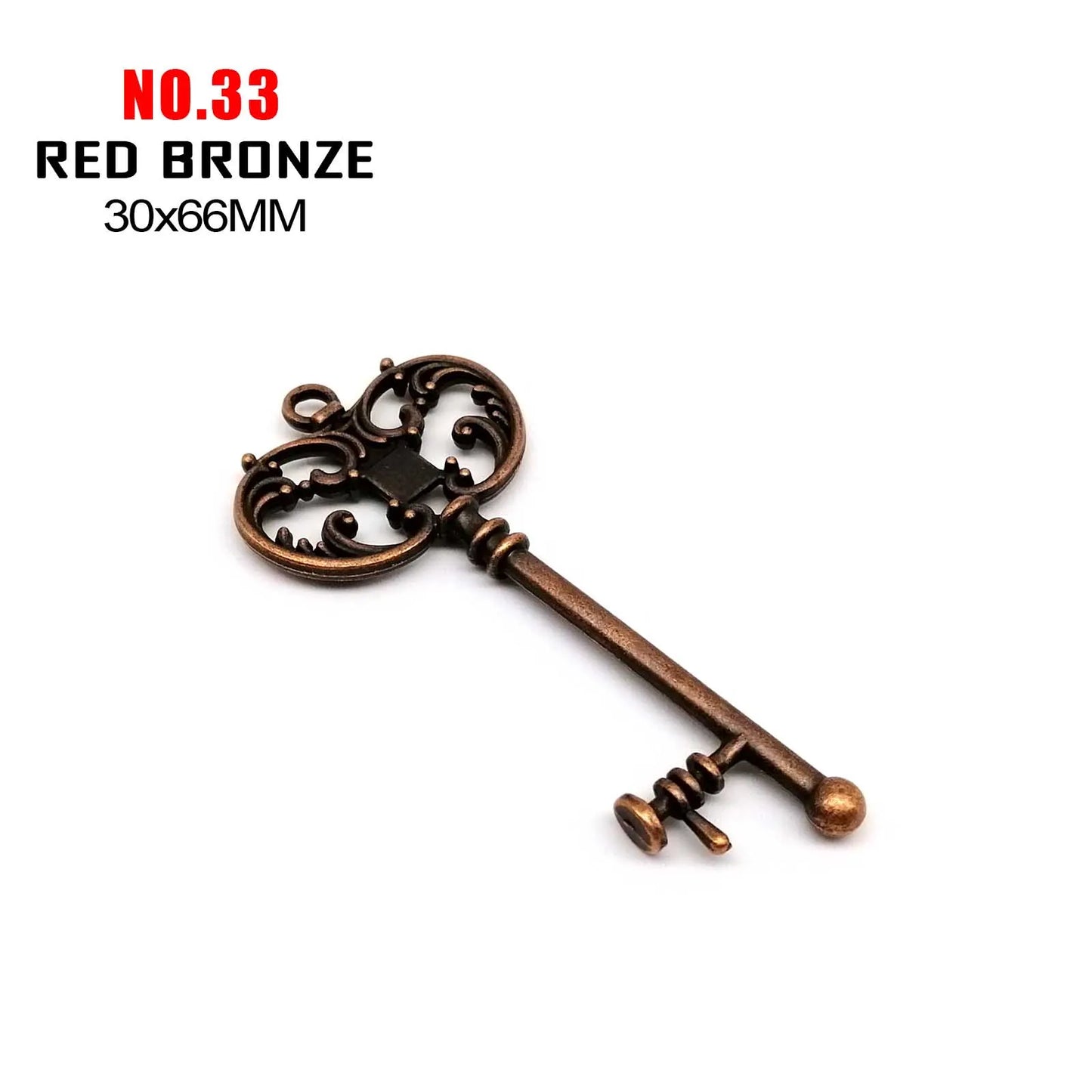 2er Set dekorative Metall-Schlüssel für Steampunk Schmuck DIY Basteln
