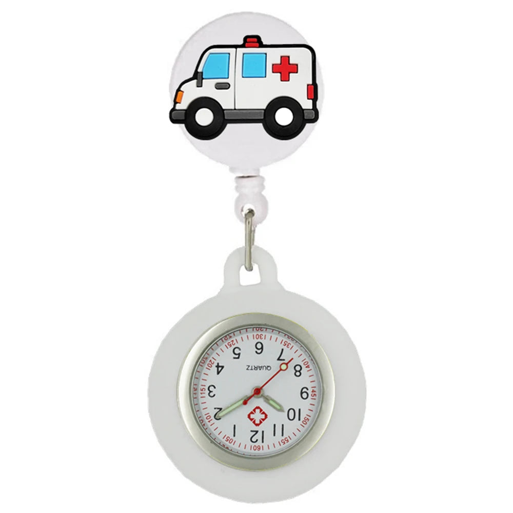 Präzise - stilvoll: Unisex Fob Taschenuhr mit medizinischen Symbolen, 4 cm