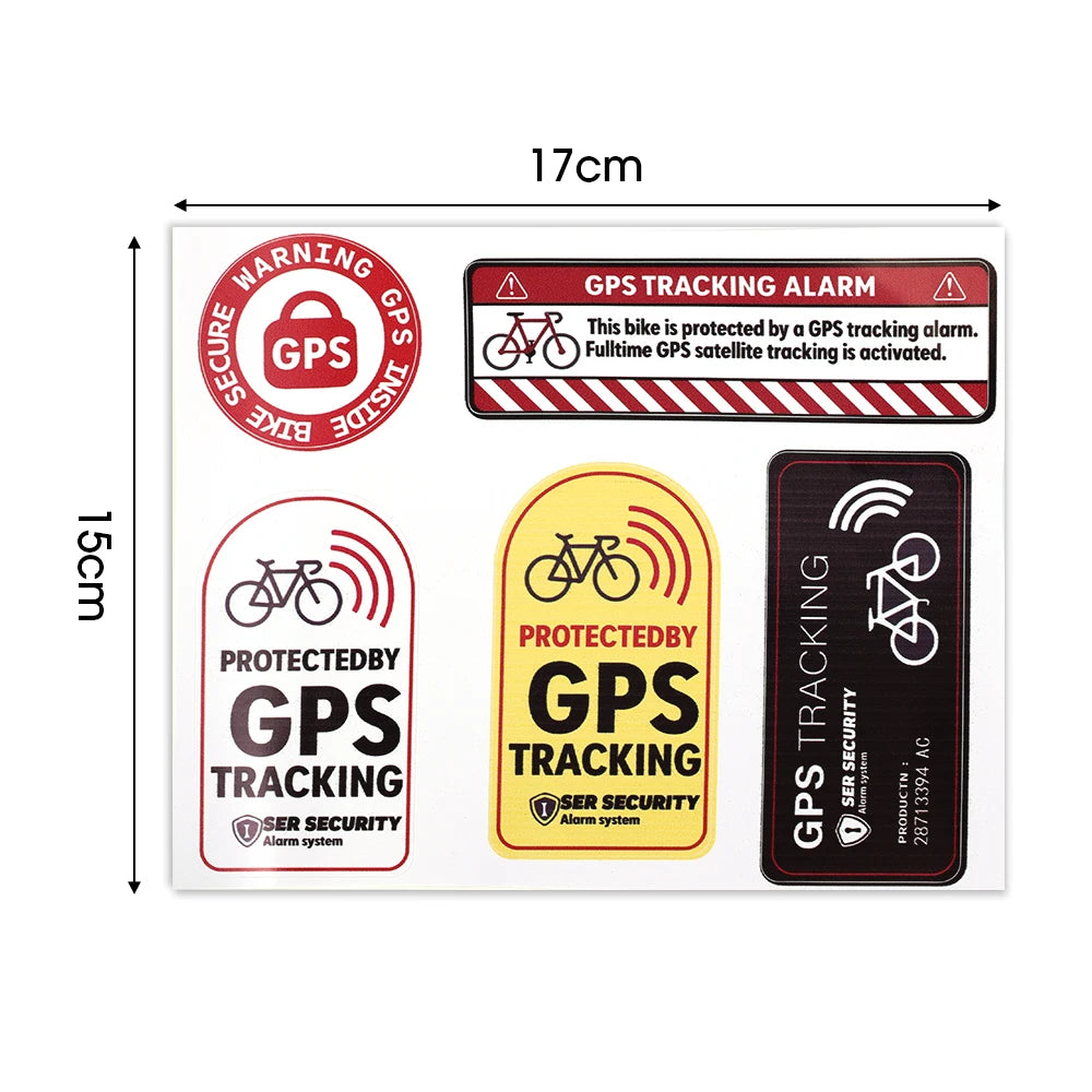 Effektiver Diebstahlschutz: Reflektierender GPS Alarm Aufkleber 17x15 cm, wasserdicht