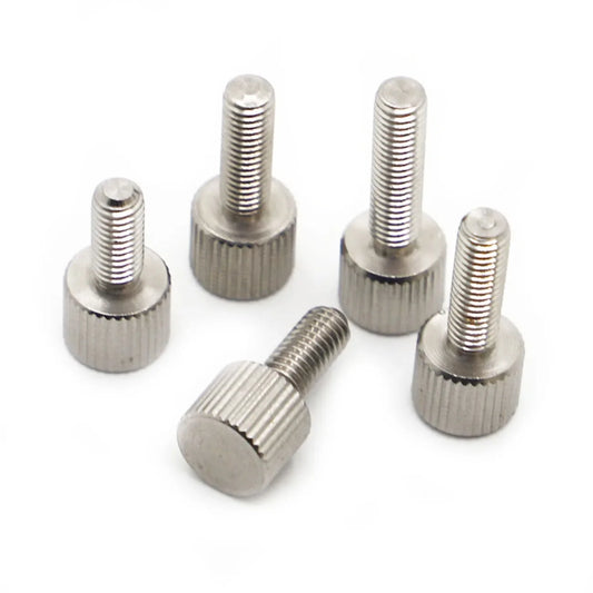 Edelstahl 304 Rändelschrauben M2-M6 Flacher Rundkopf Werkzeuglos Handfest
