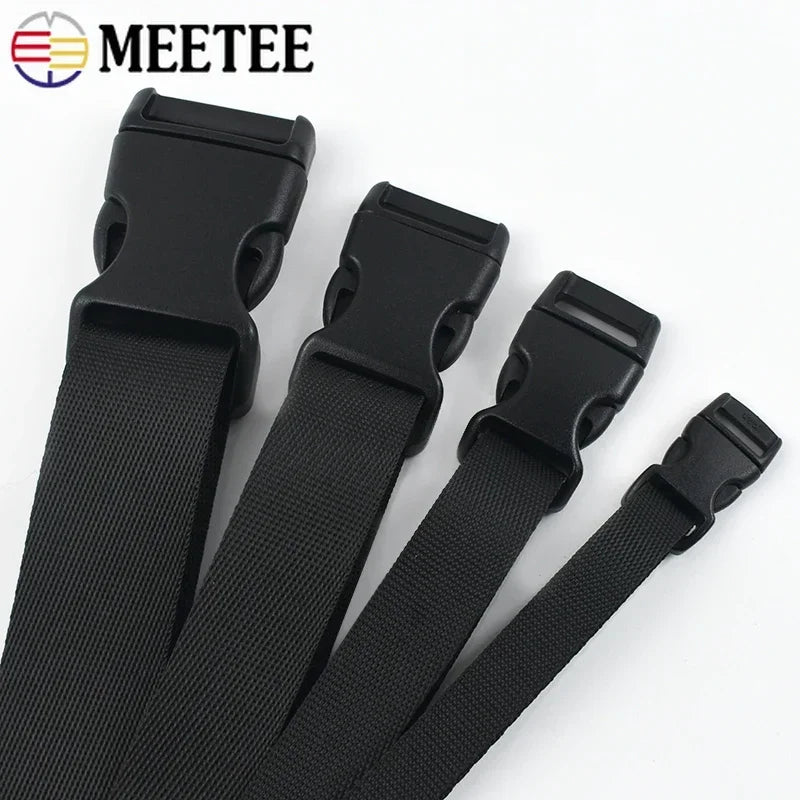 Vielseitige schwarze Schnellverschluss-Schnallen 10-25mm – robust - umweltfreundlich