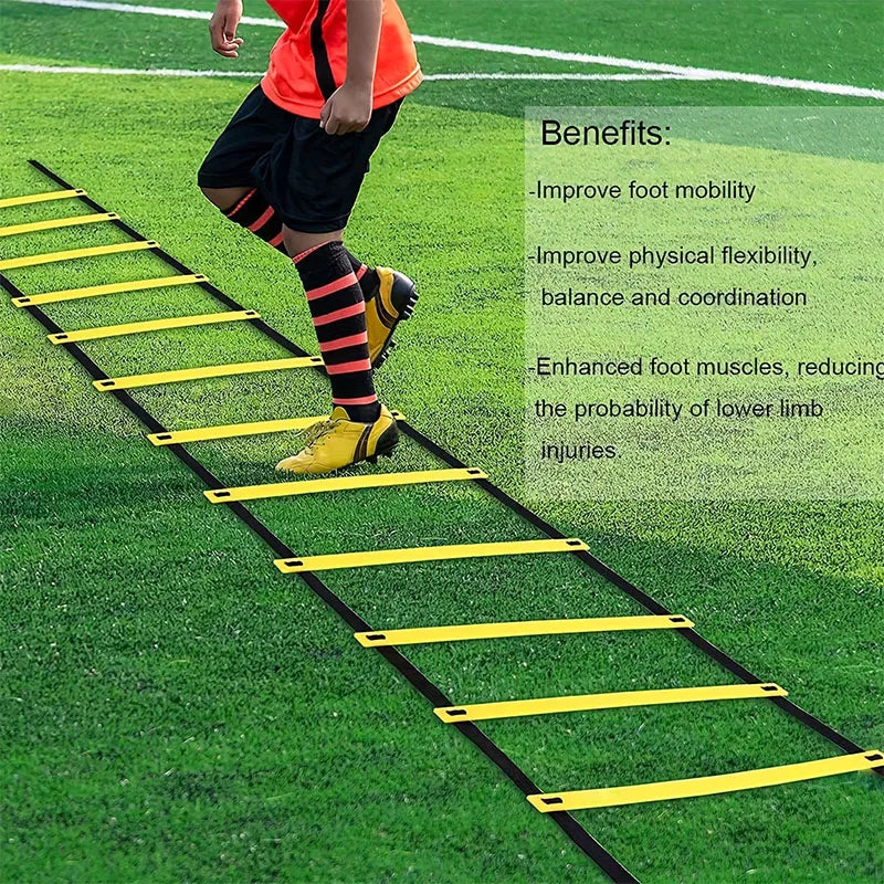 Agility-Leiter aus robustem Nylonseil – Flexibles Training in leuchtendem Gelb