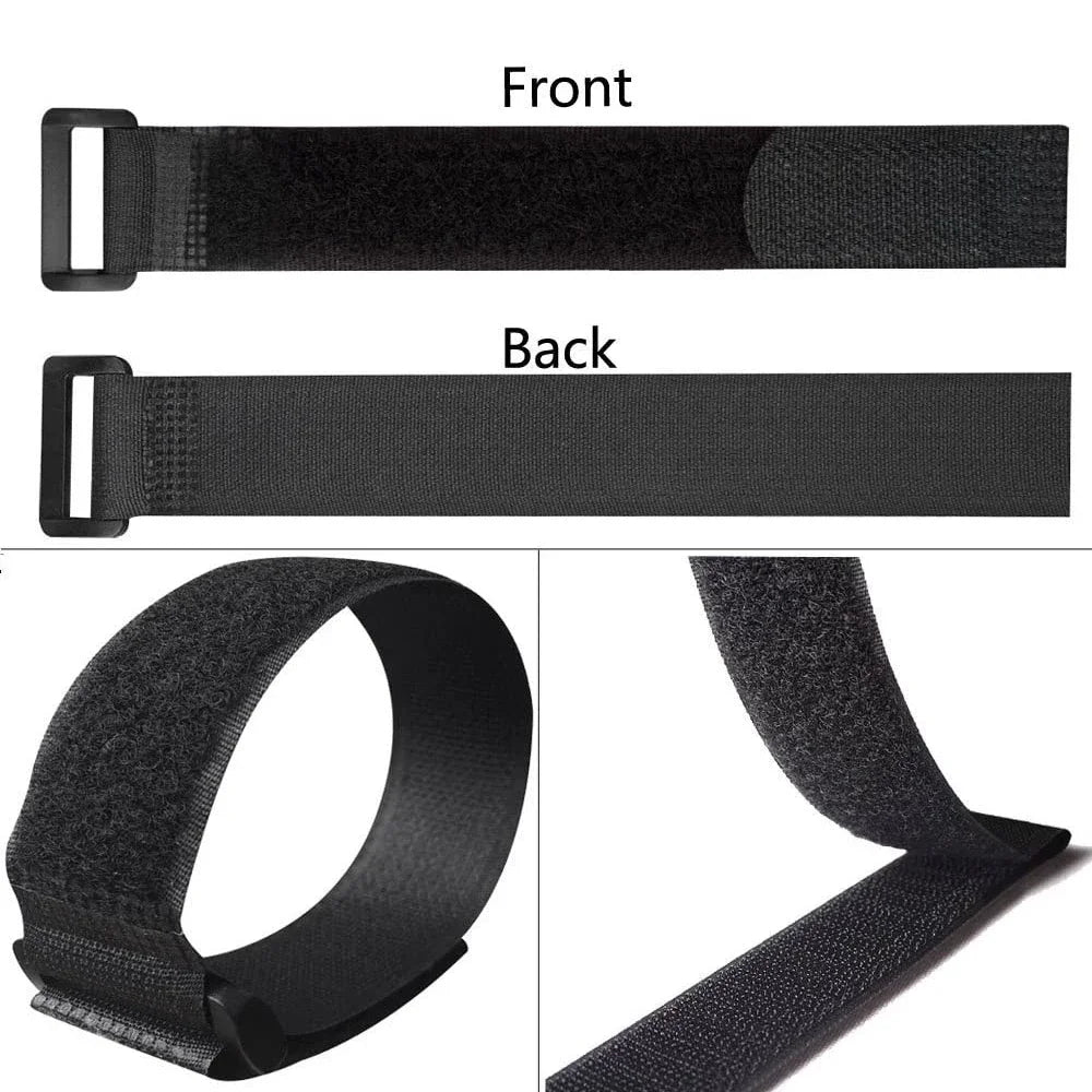 Set 5x wiederverwendbare Nylon Klettbänder 2,5x30cm Kabelbinder flexibel