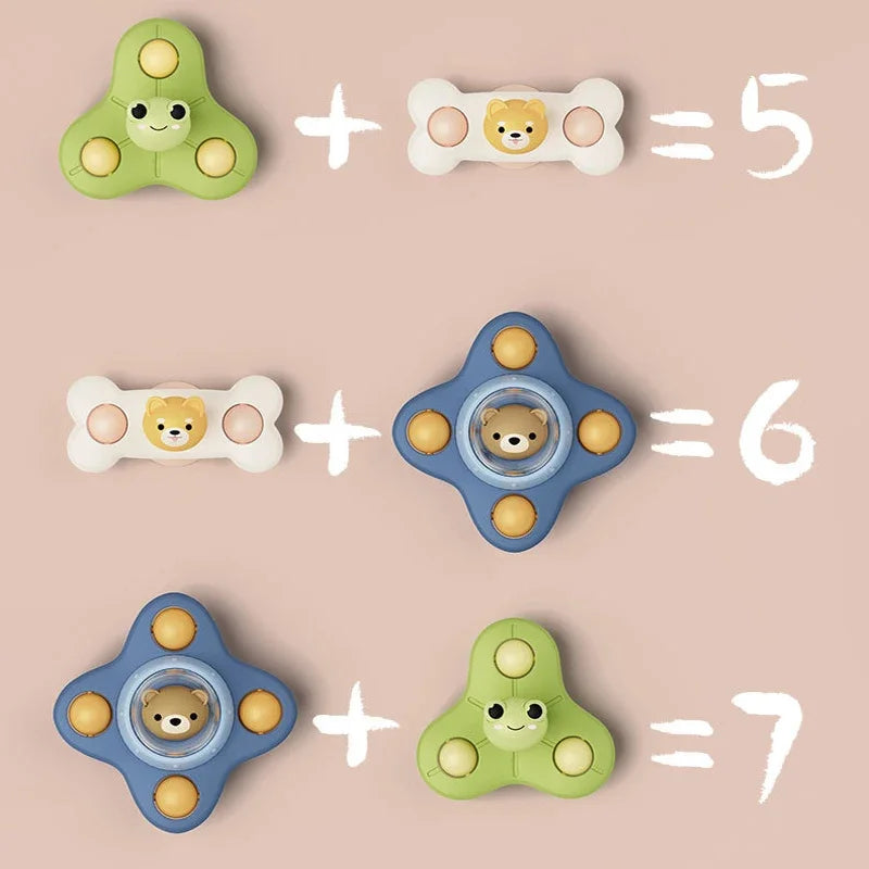 Baby Badspielzeug Saugnapf Spinner Pädagogisch Fidget Rassel 0-6 Jahre