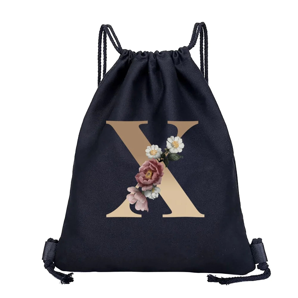 Leichter Kordelzug Rucksack aus Canvas 40x35 cm für Sport - Reisen