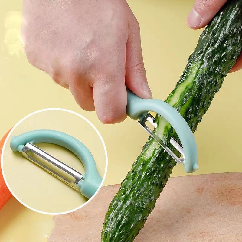 Multifunktionaler 2in1 Edelstahl Schäler – Schnell - präzise für Obst - Gemüse