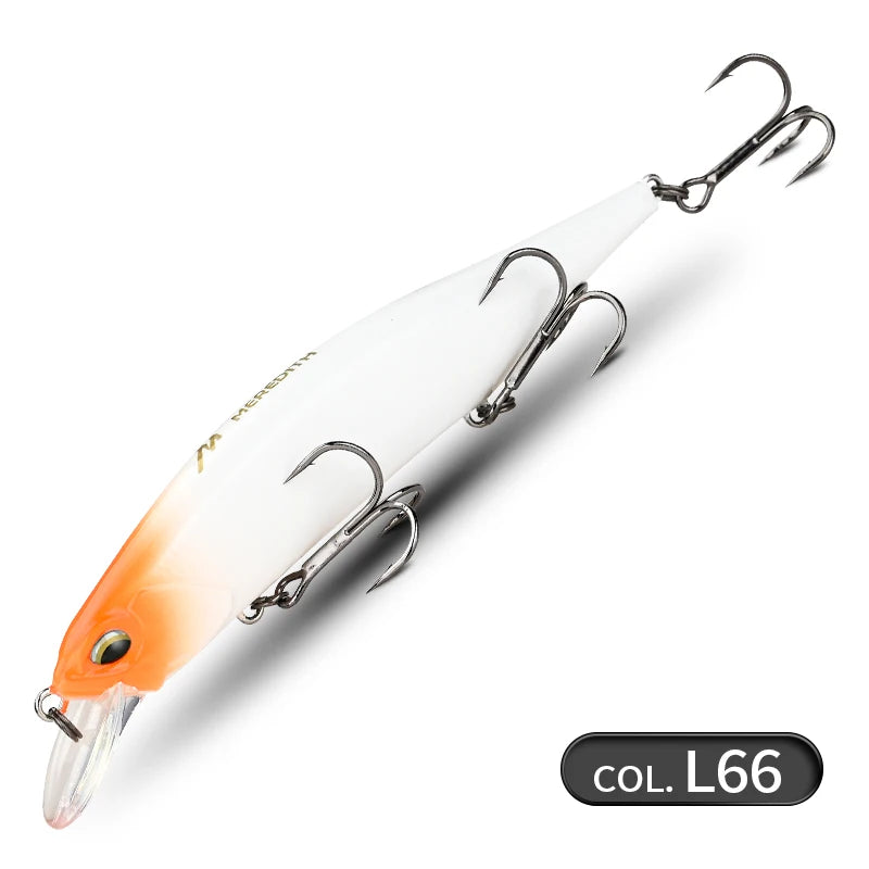 Realistischer Jerkbait Wobbler 110mm 17g mit 3 starken Haken, 12 Farben