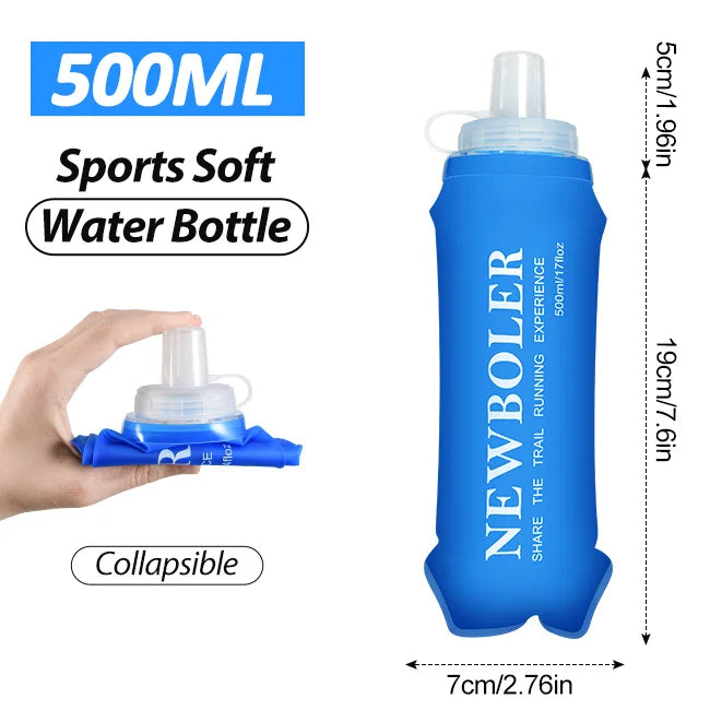 Faltbare TPU Wasserflasche 300-700 ml Weiche Outdoor Sportflasche