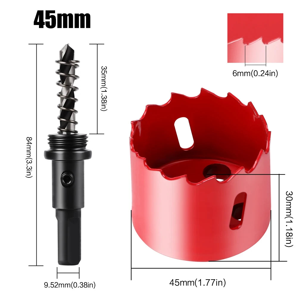 Vielseitige 15-200mm Lochsäge HSS M42 Bimetall für Metall Holz Kunststoff DIY