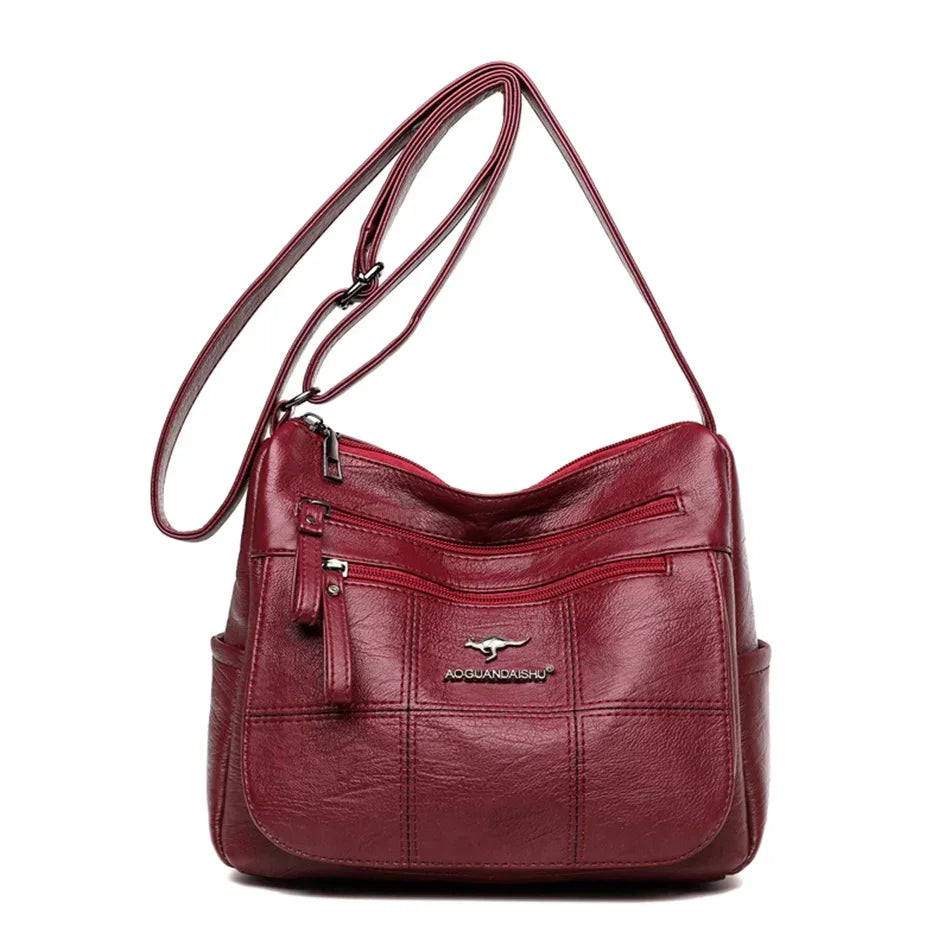 Stylische Damen Crossbody Tasche mit Plaid Muster – weich, sicher - vielseitig