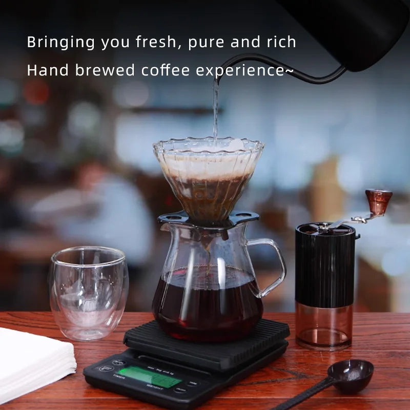 Leichte manuelle Kaffeemühle aus Edelstahl für unterwegs und Zuhause