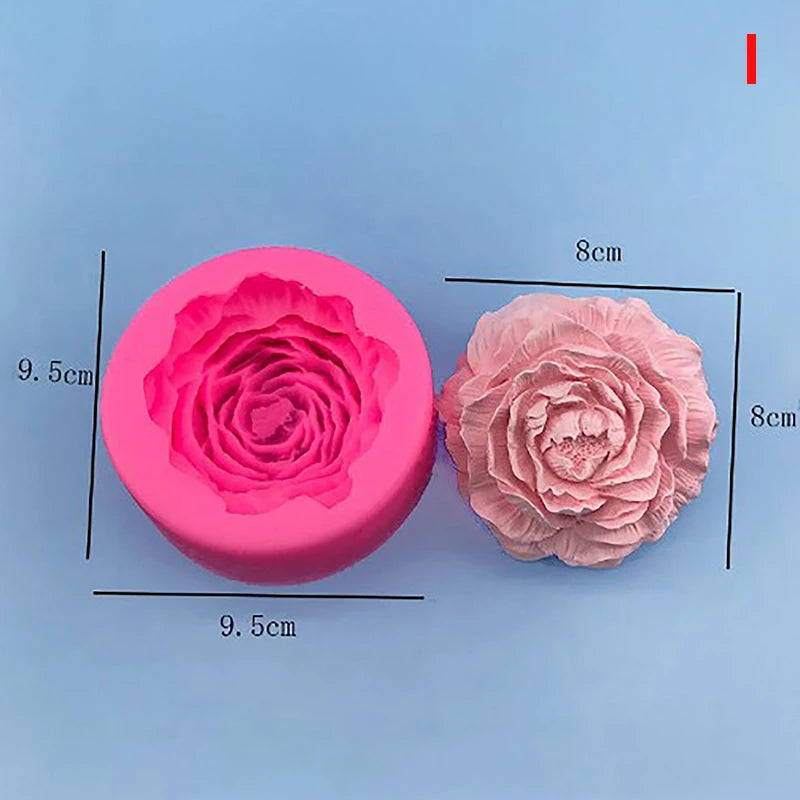 3D Silikonform Rose Blume für DIY Kuchen Fondant Seife Eis Dekor