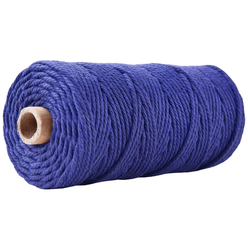 100 m Rolle bunte 3 mm Baumwollschnur für DIY und Dekoration