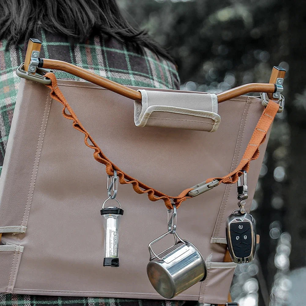 Multi-Clip Camping Wäscheleine mit 5 10 oder 18 Aufhängeringen Strap