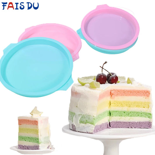 Antihaft Silikon Kuchenform 4/6/8 Zoll – Perfekt für DIY Torten - Backen