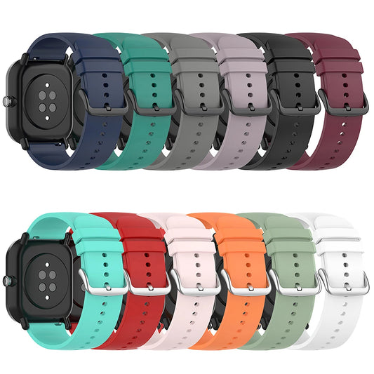20 mm Silikonarmband kompatibel mit diversen Smartwatches komfortabel
