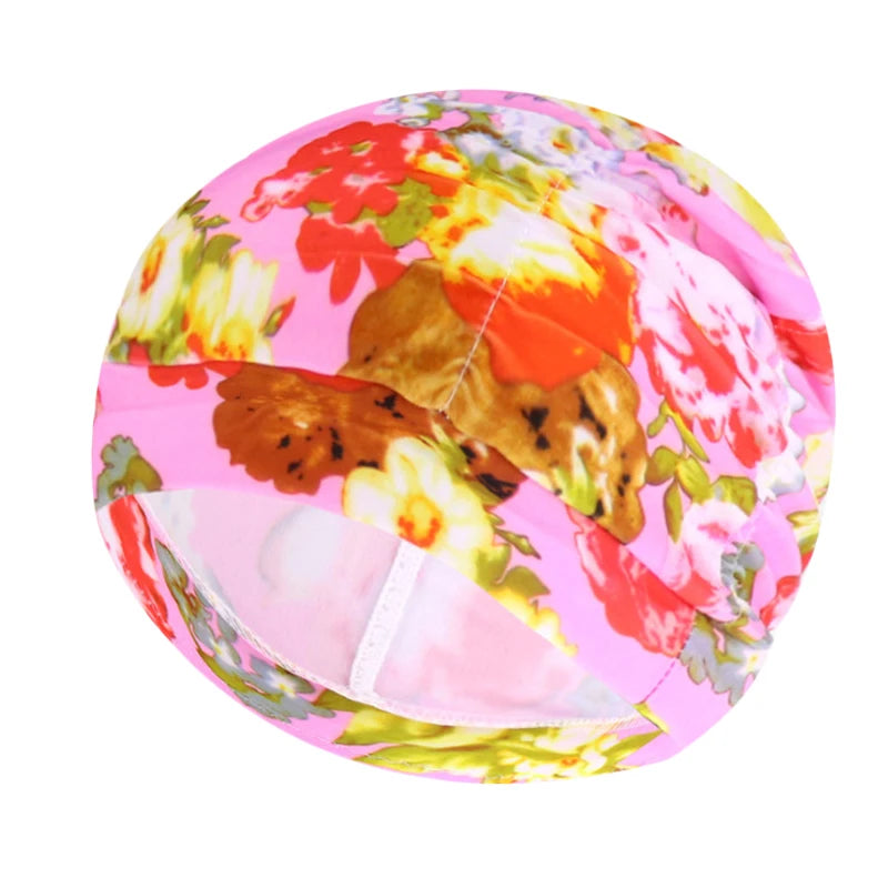 Elastische Bademütze für langes Haar – Unisex Nylon Turban-Stil Schutz