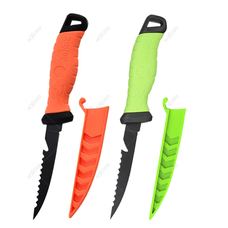 Multifunktionales Fischmesser mit scharfer Edelstahlklinge und Holzgriff für präzises Schneiden
