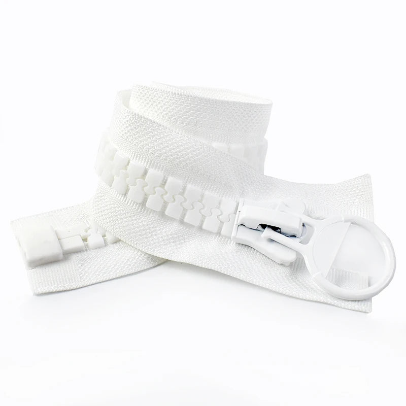 Extra grosser Resin Reissverschluss offen 60-200 cm fuer Jacken Taschen