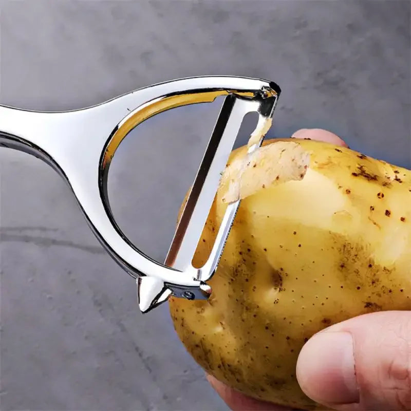 Multifunktionaler Edelstahl-Schäler mit ergonomischem Griff – perfekt für Gemüse - Obst