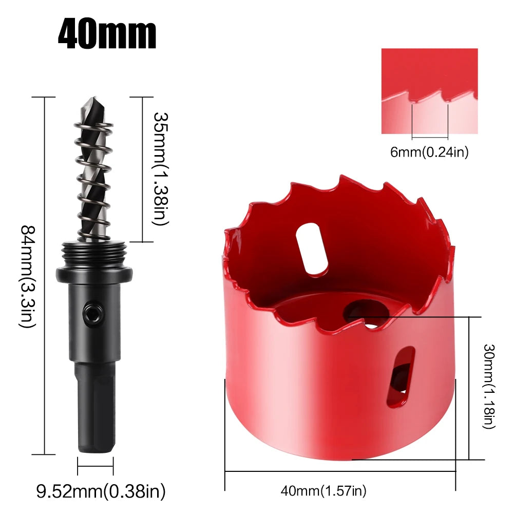 Vielseitige 15-200mm Lochsäge HSS M42 Bimetall für Metall Holz Kunststoff DIY