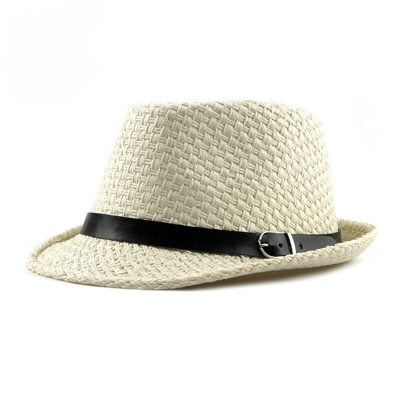 Leichter Strohhut für Sommer – Atmungsaktiver Sonnenschutz, Unisex - Casual Style