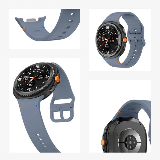 Atmungsaktives Silikon-Armband für Smartwatches 40/44 mm Komfort