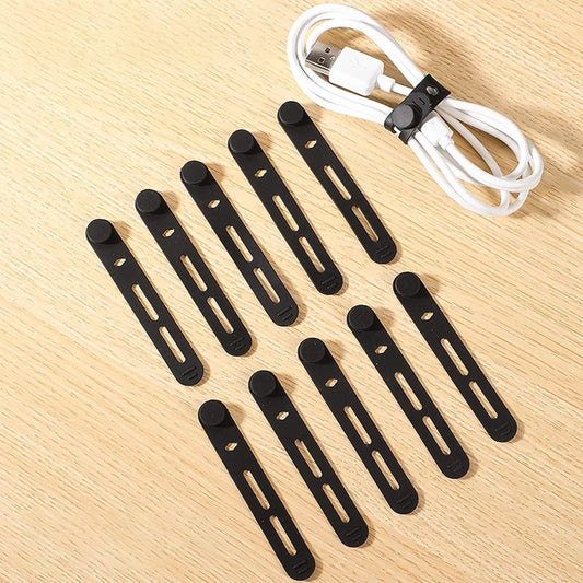 Elastische Silikon-Kabelbinder 12mm breit verstellbar wiederverwendbar