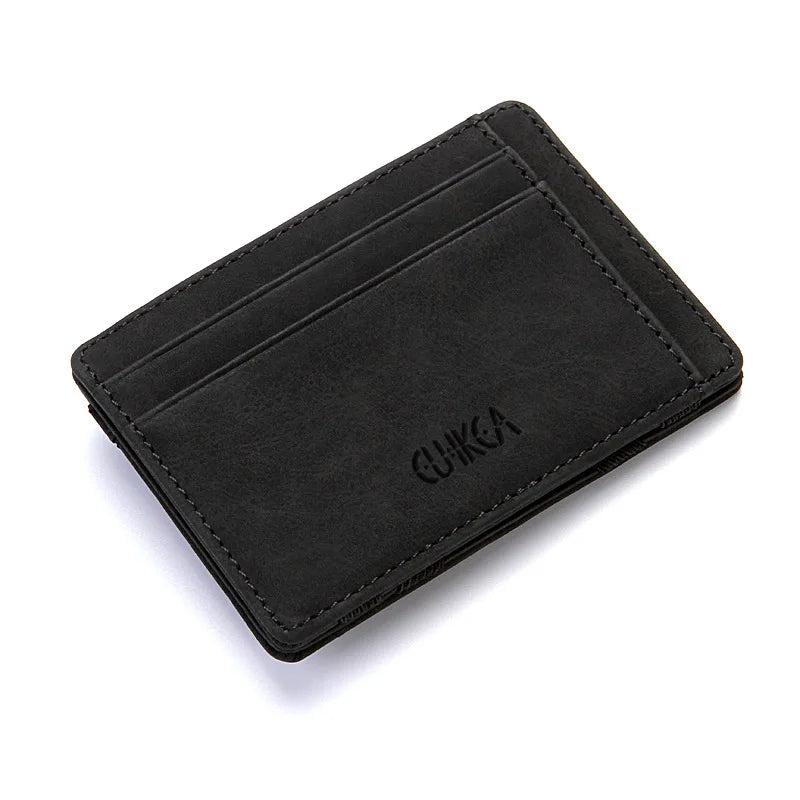 Schlanke Mini Brieftasche Herren Kartenhalter mit Reißverschluss Münzfach