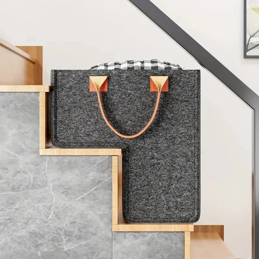 Faltbarer Filzkorb für Treppen – Praktische Aufbewahrungslösung