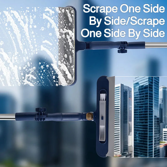 2in1 Fensterreiniger mit drehbarer Bürste und Rakel für Glas und Fliesen-Yabubest - Home & More