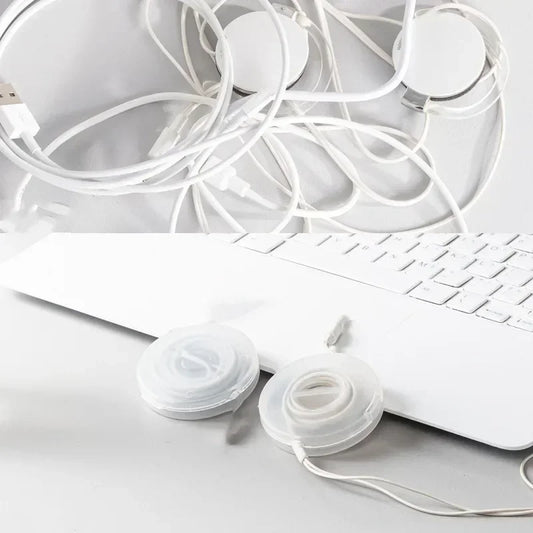 Drehbare Kabel Wickler Box flexibel USB und Kopfhörer Kabel Organizer