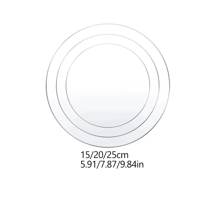 2er Set Wiederverwendbare Runde Acryl Kuchenplatten Für Mehrstöckige Kuchen