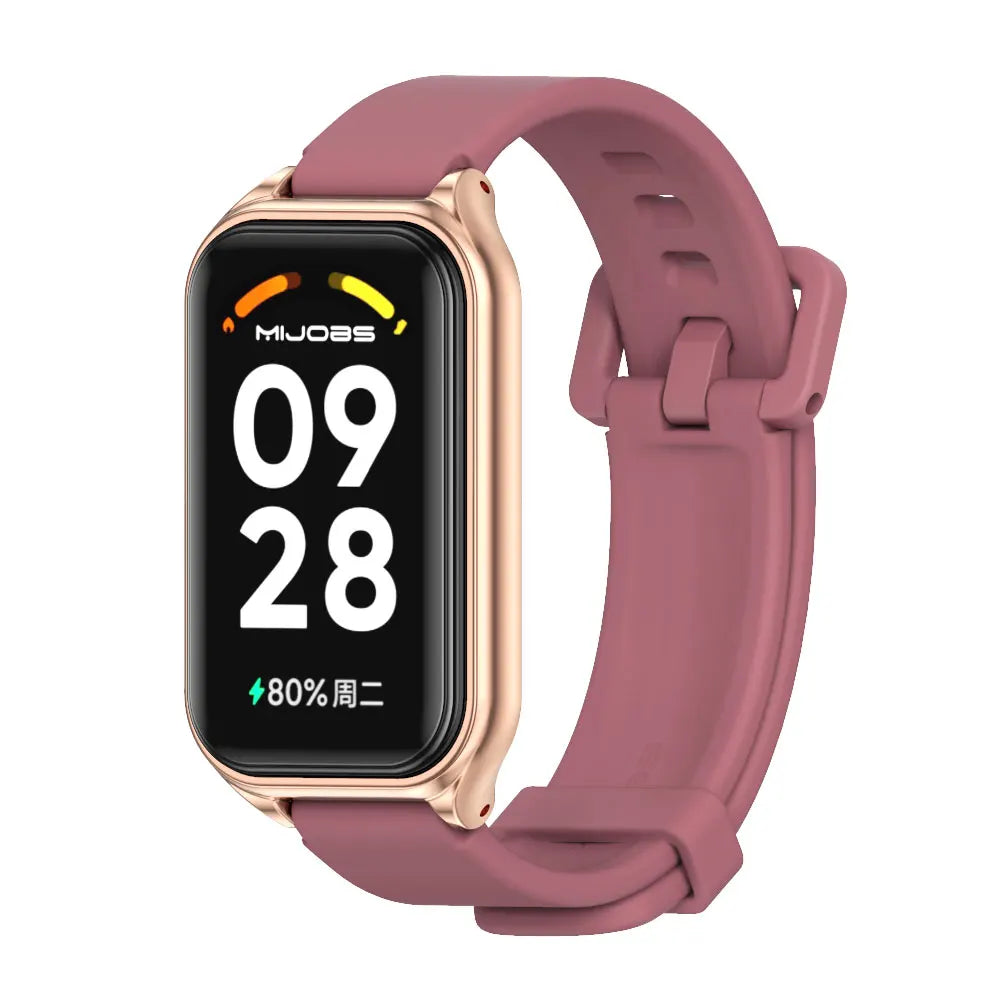 Silikon Armband Ersatz für Smart Band 8 9 mit Einstellbarer Länge