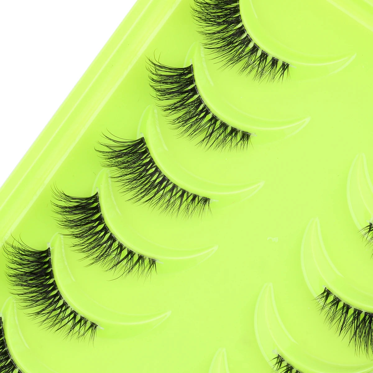 Natürliche, dramatische Katzenaugen-Wimpern – 3 oder 10 Paar halbe Wimpern schwarz