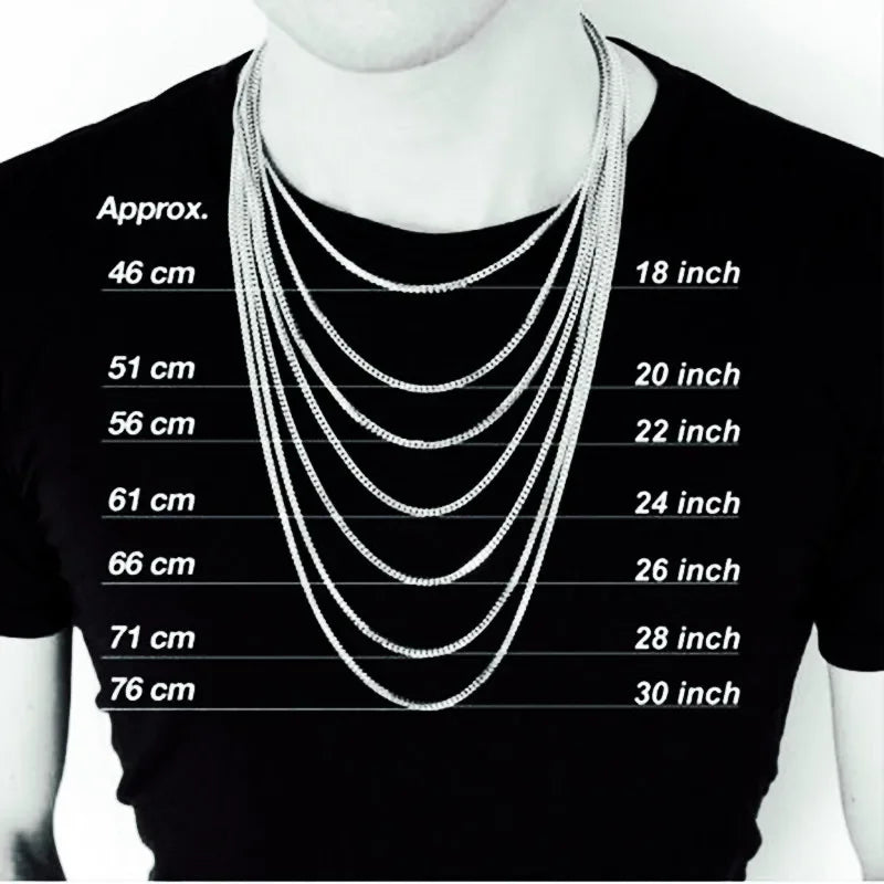 Edelstahl Cuban Link Kette Unisex 3-12mm Breite für Punk Goth Style Schmuck