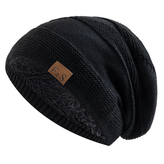 Unisex Winter Mütze gefüttert – Warme Slouchy Beanie für Männer und Frauen