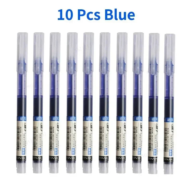 10-teiliges Gelstift-Set 0,5mm für Schule und Bürobedarf Schreiben