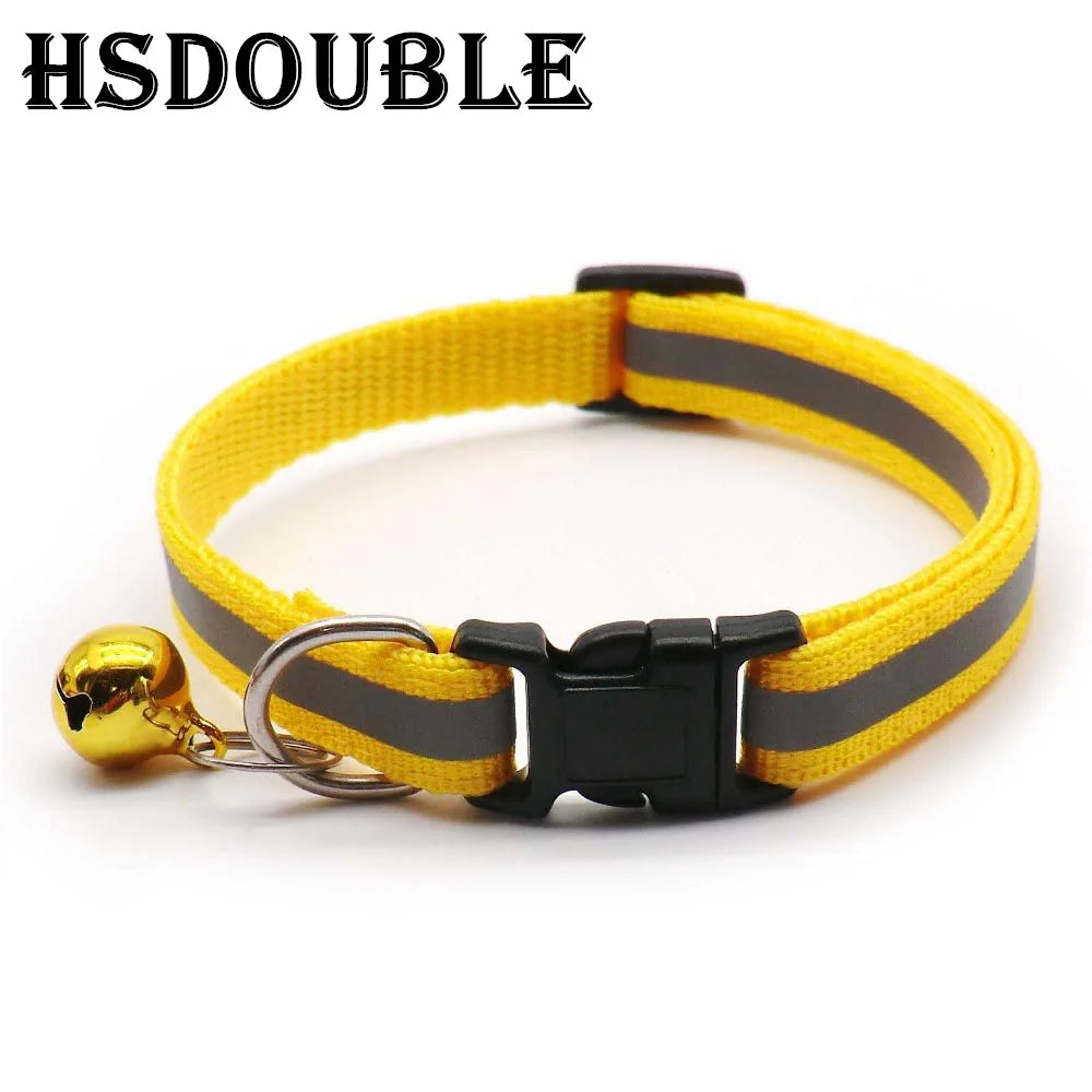 Reflektierendes Katzen- und Hunde-Halsband mit Glocke aus PVC - PP