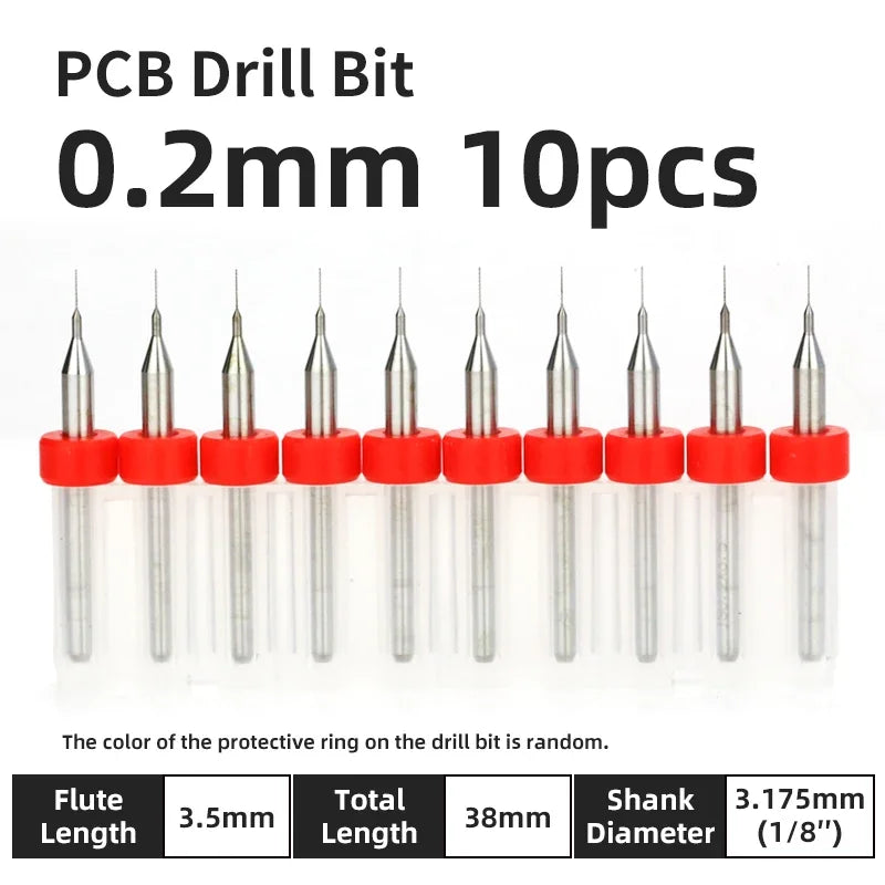 Präzisions Mikrobohrer Set Wolframkarbid für PCB Holz CNC 0.1-3.175mm
