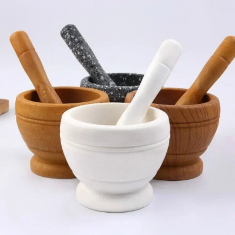 Robustes Harz-Mörser-Set – Leicht - langlebig für Kräuter, Knoblauch - Gewürze