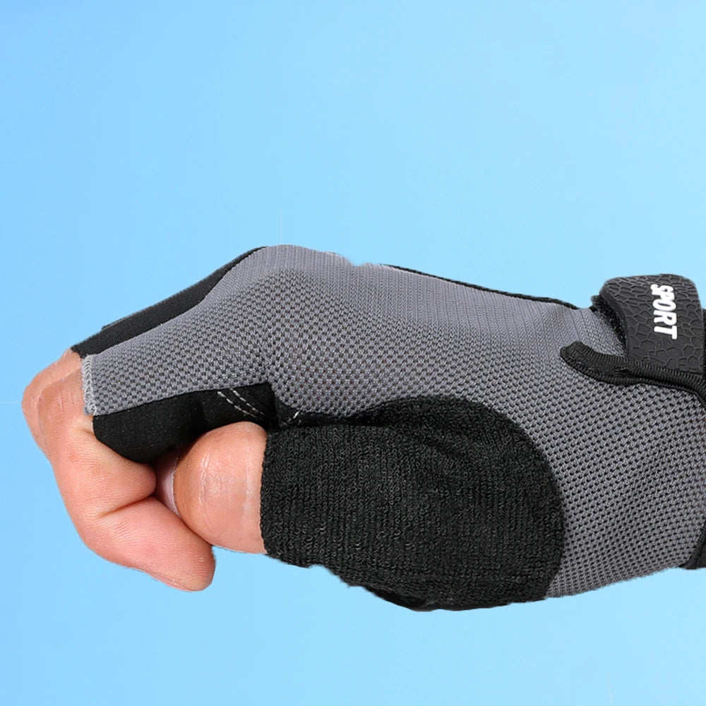 Atmungsaktive Halbfinger Radfahren Handschuhe für Damen und Herren Sport